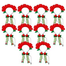 카네이션 펠트 머리띠 목걸이 세트(10개입) 어버이날 스승의 날 카네이션 만들기, 단품