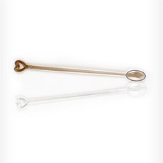 얼루어픽 일회용 티스푼 롱스푼 커피젓는스틱 꿀스푼, 브라운