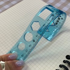 꿀이맘투 말랑 구부러지는 자 4종 세트 투명자