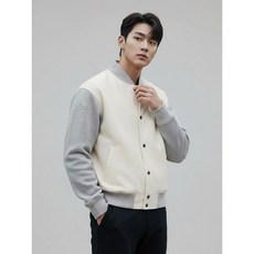 뉴발란스 오버핏 바시티 자켓 베이지 NBNAD2S013-35