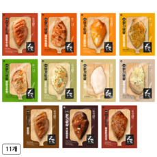 꼬기다 통살 닭가슴살 11종 혼합, 11개, 100g