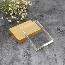 高透明壓克力板 塑料隔板 手工DIY 亞克力橡皮章背板, 1個, 亞克力板10*10*0.4CM