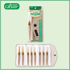Clover 可樂牌 鉤針套組 43-606，附收納布套, 1個