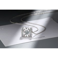 靈動心型鋯石鎖骨鍊 跳動的心 浪漫項鍊, 跳動的心-時鐘, 1個