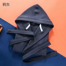 순면 샤워가운 호텔 모자 스노우화이트(순면)사계절S 목욕가운 후드 타월 흡수성 소재, 1개, B. 먹색
