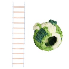 多層加寬寵物亞克力樓梯 睡鼠蜜袋鼯倉鼠鳥玩具, 1個, 亞克力梯子12層+睡窩15*9