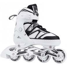 인라인 스케이트 롤러 스케이트 크기 조절 가능 모든 바퀴 빛나기 성인 어린이 어린이 메쉬 통기성 롤러 신발 롤러 고급 초보자 운동 야외, 화이트, S(200-220mm)