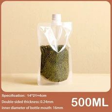 휴대용 곡물 보관 가방 곤충 방지 습기 신선도 유지 재활용 가능 투명, 500ml, 1 pc, 1개
