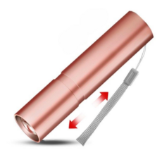 리틀보이 미니 손전등 휴대용 LED, 1개, 로즈골드