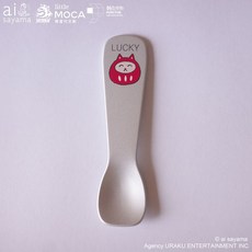 ai sayama 冰淇淋湯匙 貓達摩 銀LUCKY 刺點ART LIFE藝術生活, 1個