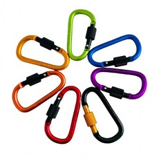 등산 캠핑 카라비너 고리 키링 다용도 비너 (카라비너 퀵링크 등산클립 비너 등산고리 등산카라비너 등산용고리 등산비너 d형고리 등산용비너), 블랙