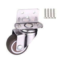 [엠파이어] L형 회전바퀴 사이드 가구 캐스터 평판 무소음 서랍 책상 1개구성 나사포함, 1개, 회전