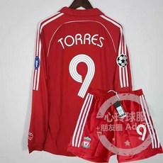 리버풀 레트로 져지 유니폼 빈티지 홈 리버풀 유니폼 챔피언스리그 레트로 긴팔 세트, 1개, XXL  등번호 주문메모란