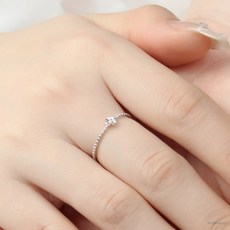 백금도금 플라워 오픈링 반지 저렴한커플링 커플반지