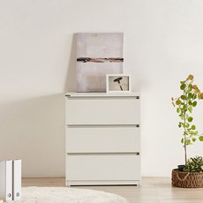 동서가구 팬타 속 깊은 광폭 600 3단 서랍장 DF643157, 화이트