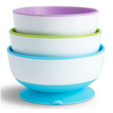 먼치킨 흡착볼 이유식기 3종 세트, 3종 (블루+그린+퍼플), 1세트