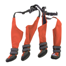 시즌3 강아지 논오프 일체형 신발 레인부츠, 1개, 오렌지