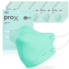 아에르 Pro X (프로엑스) 컬러마스크 방진마스크 2급, 30개, 민트