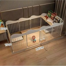 애완용 울타리 개 울타리 실내의 작은 개와 집 화장실과 가정용 울타리 고양이와 개 울타리가 있습니다, 흰색, 1개