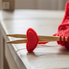 미미스토어 하트 바늘캡 5P 대바늘캡, 레드