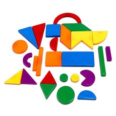 도형이용 사물형태 모양만들기 유아 자석교구 아기퍼즐 창의수학 방과후 영유아, 1세트, 2인용, 혼합색상