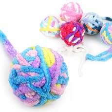 고양이 장난감 털실공 방울소리 실꼬리 스트레스해소 고양이공 고양이장난감볼, 1개