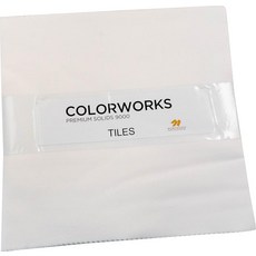 Colorworks 프리미엄 단색 슈퍼화이트 타일 42 25.4cm10인치 정사각형 레이어 케이크 Northcott 171459