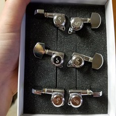 德國 Schaller M6 135 鎖點 吉他 電吉他 調音 弦鈕 捲弦器 Musicman, 1個, 銀色 鎖定 135 度 3+3