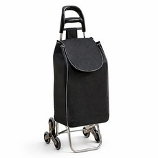 ZENSTEEL 튼튼한 장바구니 캐리어 쇼핑카트, 1개, 제트 블랙