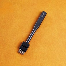 라운드 홀 로우 펀치 DIY 가죽 가방 신발 핸드 스티칭 보조 펀칭 도구, 4mm 4 teeth