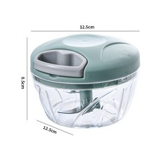 多功能手動拉蒜器 廚房搗碎器, 綠色中號, 1個