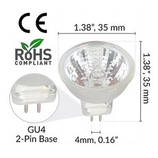 MR11 할로겐 전구 내구성 GU5.3 고출력 조경 조명에 적합한 2 핀 베이스 50W, 01 Warm White, 01 50W