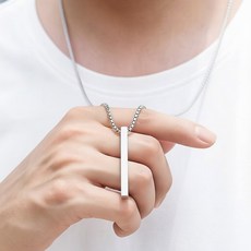 바이앤뷰 미니멀 스틱 바 체인 목걸이