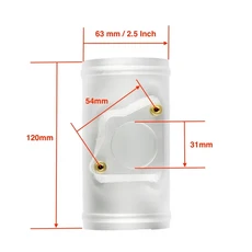 차량용 알루미늄 질량 공기 유량 센서 어댑터 MAF 흡입 마운트 도요타 호환 마즈다 3 6 subaru 호환 Suziki, Diameter 63mm, 1개