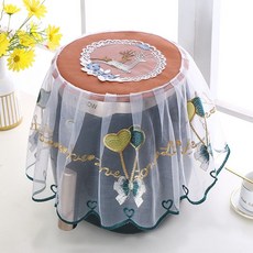 防塵蓋布 空氣炸鍋套 通用型 圓形 科技布藝 廚房防油 電飯煲防塵罩 微波爐蓋罩, 橙鹿, 1個