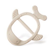 KUKU鴨 小魚兒矽膠固齒器 摩天輪矽膠固齒器 附收納盒, 1個, 小魚兒矽膠固齒器-奶茶色