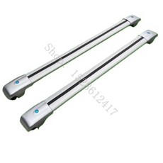 VW 폭스바겐 투아렉 SUV 지붕 알루미늄 합금 수평 바 수하물 선반(원래는 간격이 있는 바용으로 설계됨), 01 A