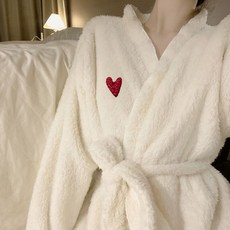 愛心刺繡珊瑚絨 女秋冬保暖家居服