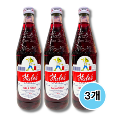 월드푸드 태국 할리스 블루보이 레드 사라 사이다 시럽 siro dau, 710ml, 3개