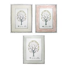 실버 테두리 컬러 액자 8038 (3X5) -PP/소형액자/액자, 핑크, 1개