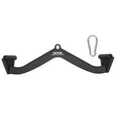 VEVOR LAT 풀다운 부착물 케이블 머신 로잉 T-바 V-바 트리셉 풀다운 바 허리 근력 운동 고무 코팅 핸들 그립 홈 헬스장 피트니스를 위한 이셉 컬 트리셉 LAT 풀다, 24x5.5x6.7"