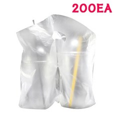 카페용품 무지 테이크아웃 일회용캐리어 200개 구캐리어 무지캐리어 비닐캐리어 2구 51518PC 1(pc), 1개, 1개