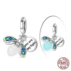 스털링 실버 카멜레온 비즈 반딧불 매력에 맞게 팔찌 쥬얼리 선물 만들기, 1개