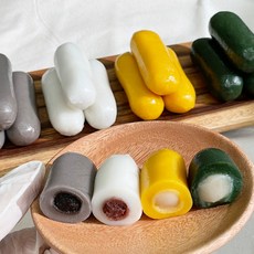 미다온 말랑쫀득 굳지않는 백미 쑥 흑임자 단호박 앙금가래떡 단품세트, 50g, 12개