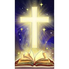십자가 보석십자수 기독교 예수님 DIY키트 DLT-PIN67, 1개, 원형비즈
