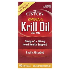 21세기 센추리 크릴 오일 350 mg 21st Century Krill Oil 60정, 1개