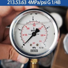 wika威卡壓力錶 德國進口軸嚮徑嚮液壓錶 耐震不銹鋼測壓錶 EN837-1 水壓錶 氣壓錶, 4MPa/580psi, 1個