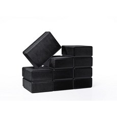 Hello Fit 7.6cm(3인치) 요가 블록 10팩 벌크 EVA 폼 요가 블록 학교 및 스튜디오를 위한 견고하고 지지력이 뛰어난 요가 브릭 스트레칭 필라테스 및 운동, 블랙
