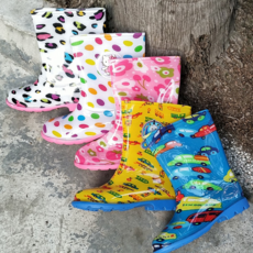 卡通兒童雨鞋 PVC防水高筒膠底雨靴