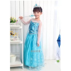 冰雪奇緣套裝組 洋裝 公主裙 童裝禮服 ELSA 長裙 萬聖節派對 表演 化裝舞會 角色扮演